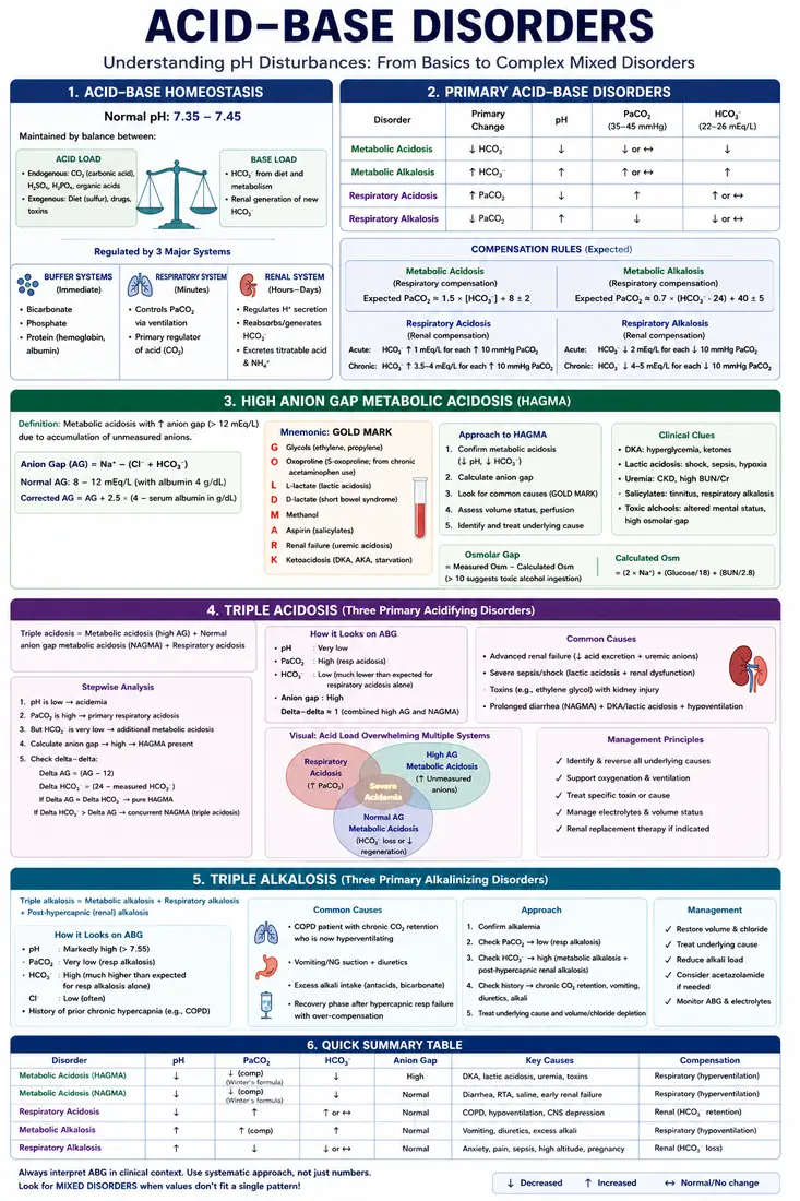 Acid–Base Disorders: Study Guide — Basics to complex mixed disorders
