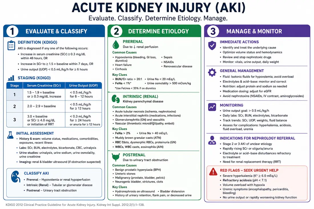Acute Kidney Injury (AKI) — Definition to evidence-based management
