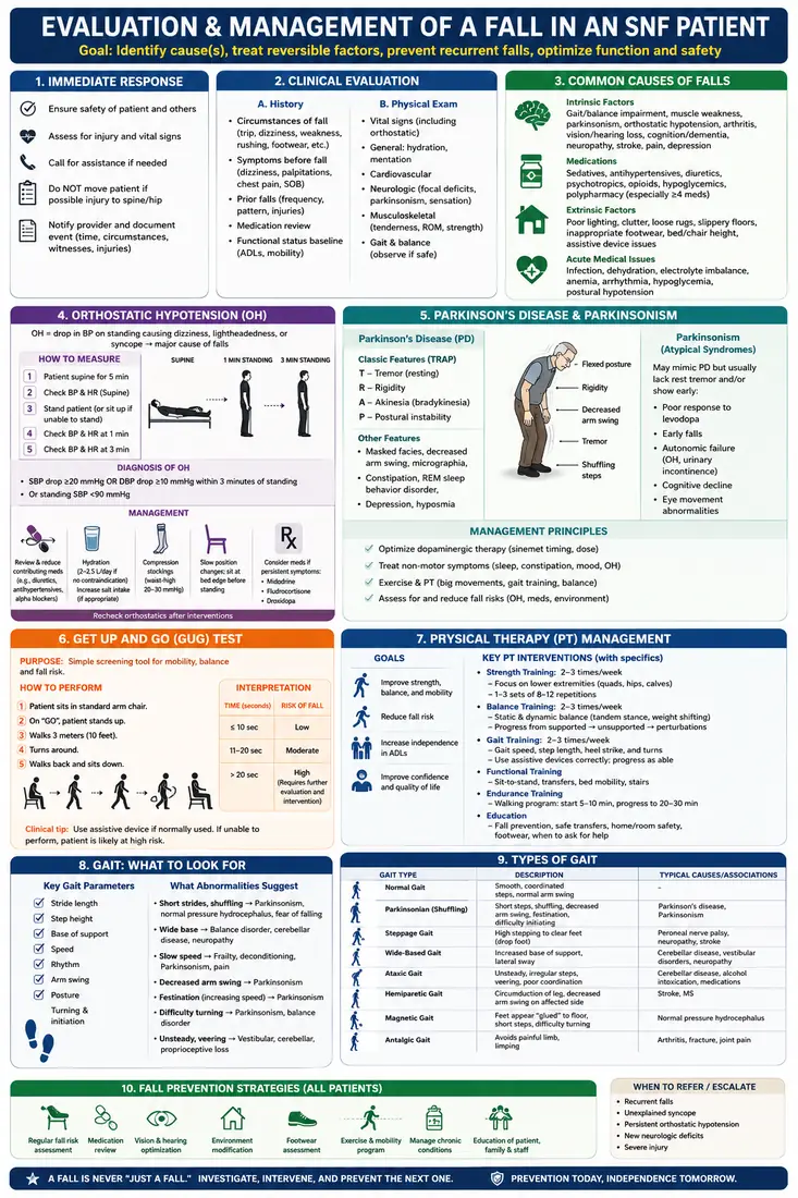 Falls in the SNF Patient — Evaluation, management, prevention