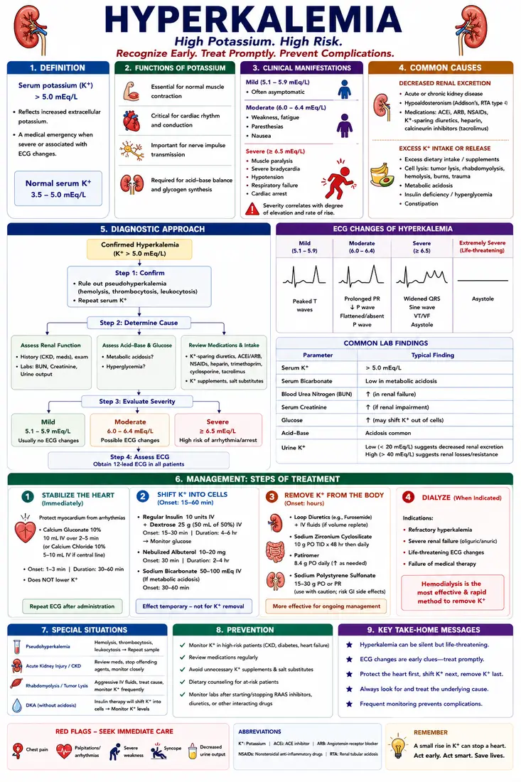 Hyperkalemia — Recognize early, treat promptly