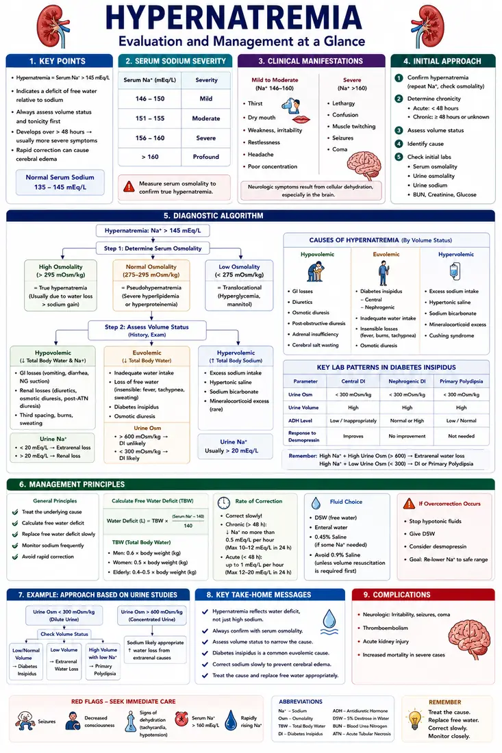 Hypernatremia — Evaluation and management at a glance