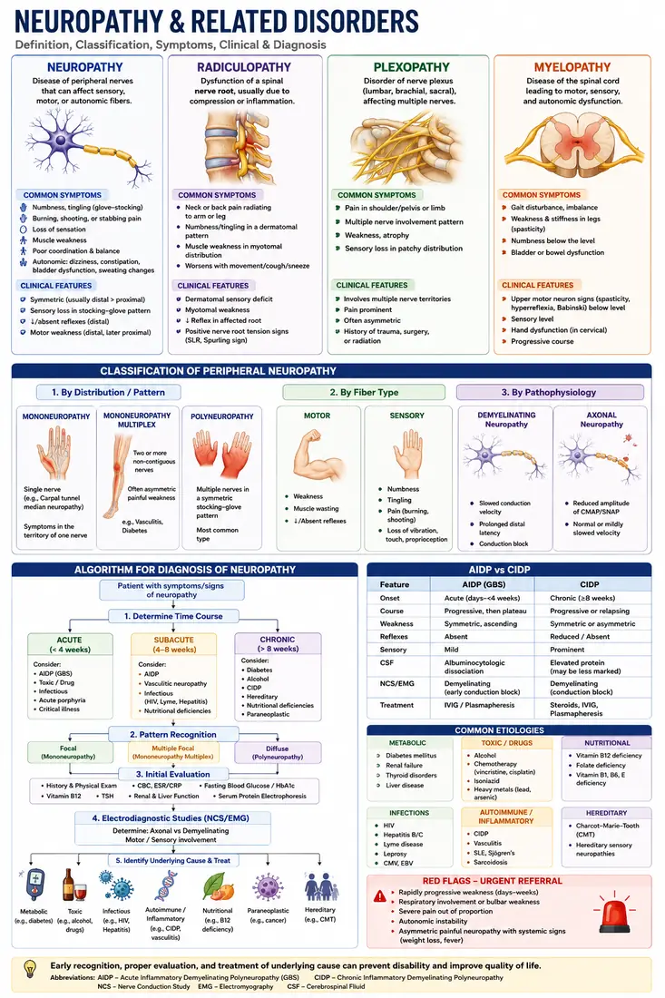 Neuropathy & Related Disorders — Classification, symptoms, diagnosis