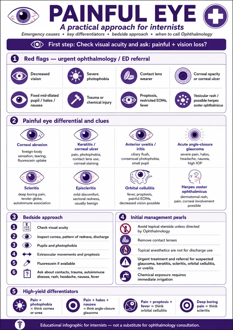 Painful Eye — Emergencies and differential clues