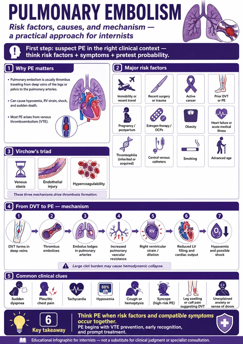 Pulmonary Embolism: Risk Factors — Causes and mechanism